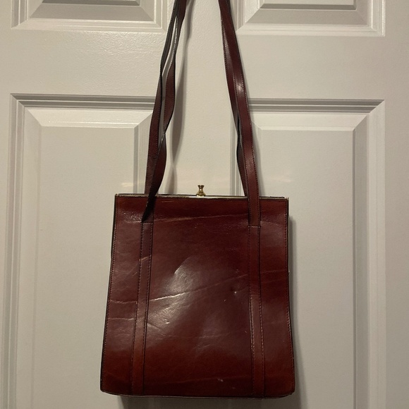 Oroton Vintage Cowhide frame Tote w/ detached original price tag Retail $345 - Picture 7 of 9